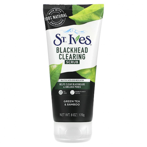 St. Ives, Скраб с зеленым чаем и бамбуком, очищение от угрей, 6 унций (170 г) #1