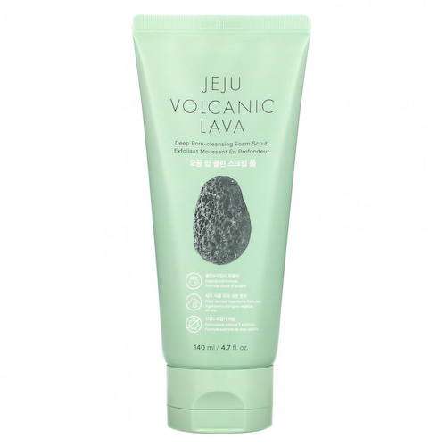 The Face Shop, Jeju Volcanic Lava, пенный скраб для глубокого очищения пор, 4,7 жидк. унция (140 мл) #1