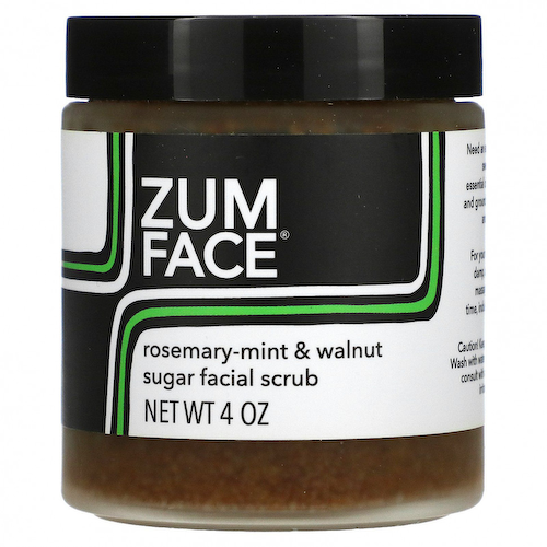 ZUM, Zum Face, Facial Scrub, Rosemary-Mint & Walnut Sugar, 4 oz #1