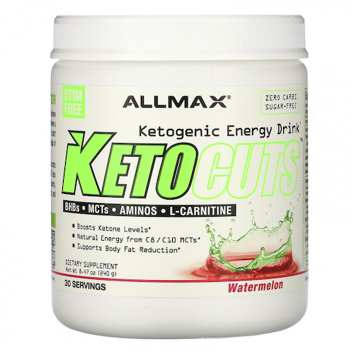 ALLMAX Nutrition, KetoCuts, кетогенный энергетический напиток, со вкусом арбуза, 240 г (8,47 унции) #1
