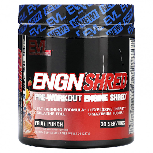 EVLution Nutrition, ENGN Shred, предтренировочный клочок, фруктовый пунш, 237 г (8,4 унции) #1