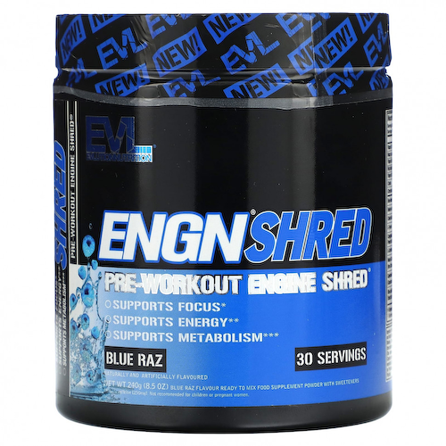 EVLution Nutrition, ENGN Shred, предтренировочный клочок, синяя ветвь, 240 г (8,5 унции) #1