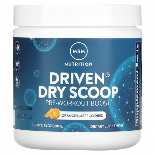 MRM Nutrition, Driven Dry Scoop, предтренировочная добавка, апельсиновый сок, 100 г (3,53 унции) #1