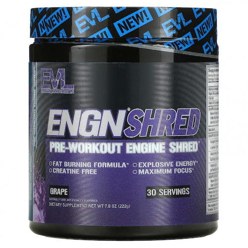 EVLution Nutrition, ENGN Shred, предтренировочный клочок, виноград, 222 г (7,8 унции) #1