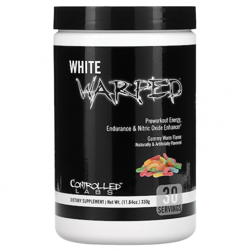 Controlled Labs, White Warped, предтренировочная добавка, усилитель выносливости и оксида азота, жевательный червь, 330 г (11,64 унции) #1