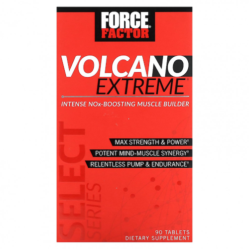 Force Factor, Volcano Extreme, средство для интенсивного наращивания мышечной массы, 90 таблеток #1