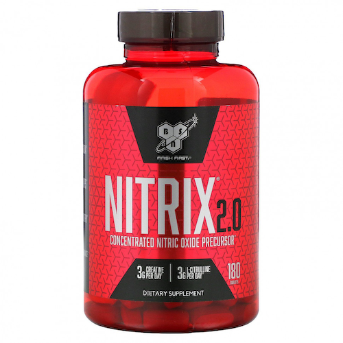 BSN, Nitrix 2.0, концентрированный прекурсор оксида азота, 180 таблеток #1