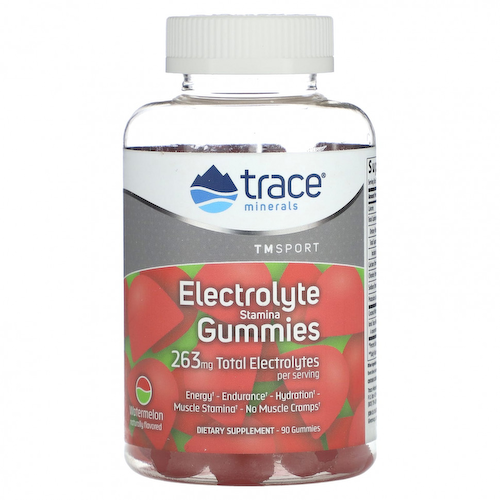 Trace Minerals ®, TM Sport, жевательные мармеладки с электролитом, арбуз, 263 мг, 90 жевательных таблеток #1