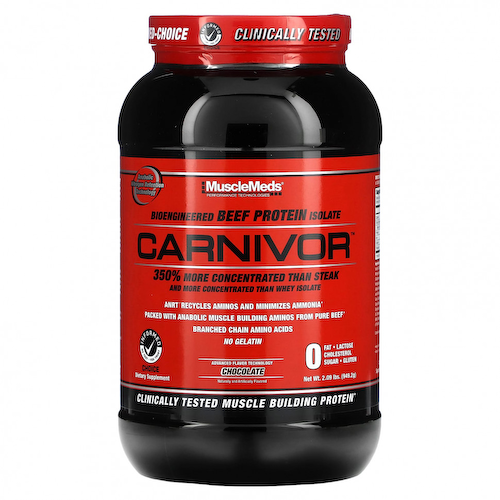 MuscleMeds, Carnivor, биоинженерный изолят говяжьего протеина, шоколад, 949,2 г (2 фунта) #1