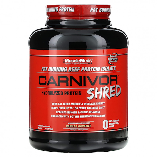 MuscleMeds, Carnivor Shred, гидролизованный протеин, ванильная карамель, 1736 г (3,8 фунта) #1