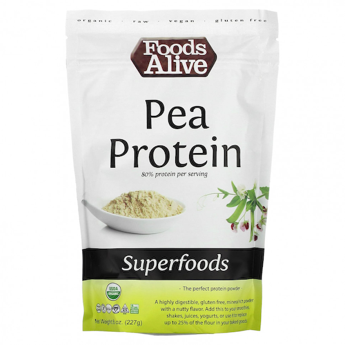 Foods Alive, Superfoods, гороховый протеин, 227 г (8 унций) #1