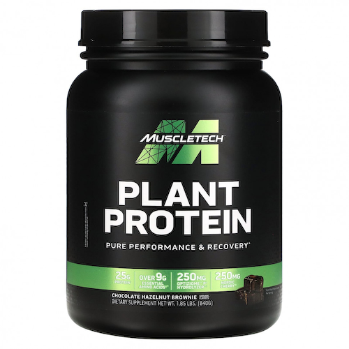 MuscleTech, Растительный протеин, шоколадное брауни с фундуком, 840 г (1,85 фунта) #1