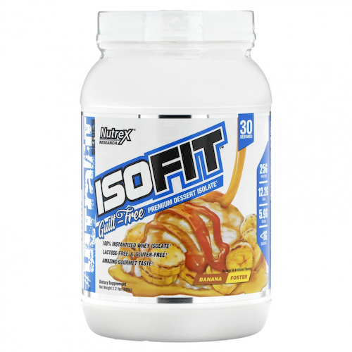Nutrex Research, Isofit, Banana Foster, 990 г (2,2 фунта) #1