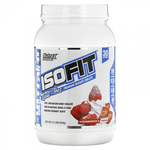 Nutrex Research, Isofit, клубника со сливками, 978 г (2,2 фунта) #1