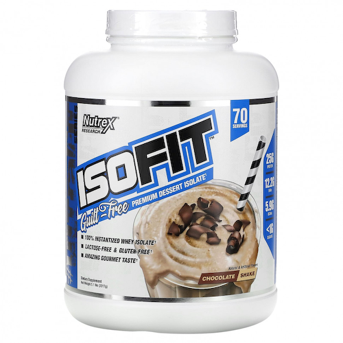 Nutrex Research, IsoFit, шоколадный коктейль, 2317 г (5 фунтов) #1