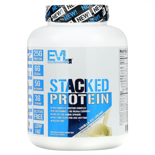 EVLution Nutrition, Stacked Protein, ванильное мороженое, 2268 кг (5 фунтов) #1