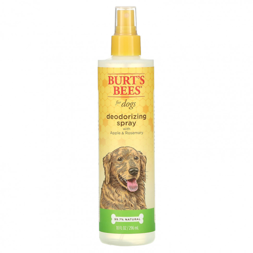 Burt's Bees, Дезодорирующий спрей для собак с яблоком и розмарином, 10 жидких унций (296 мл) #1