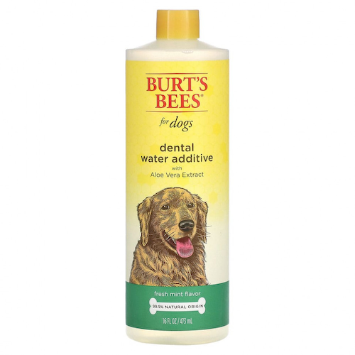 Burt's Bees, Добавка для воды для зубов с экстрактом алоэ вера, для собак, свежая мята, 473 мл (16 жидк. Унций) #1