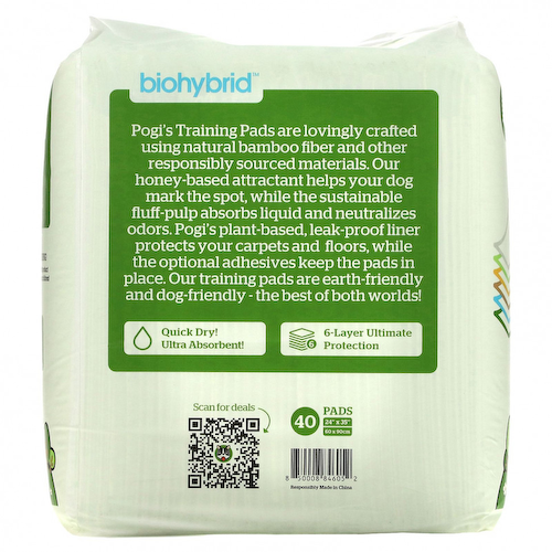 Pogi's Pet Supplies, Earth Friendly Training Pads, очень большие, 40 шт. #1