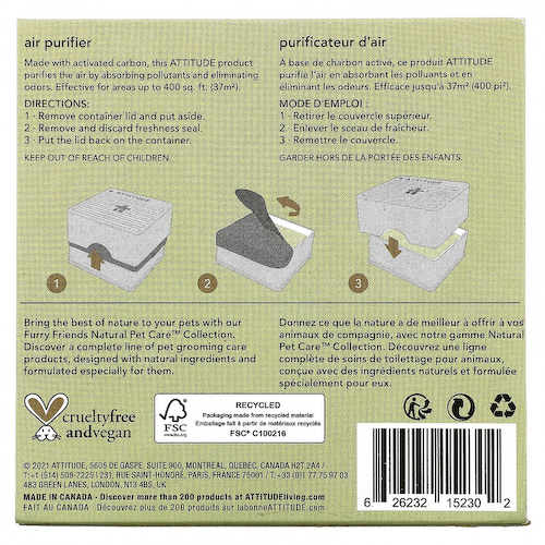 ATTITUDE, Furry Friends Natural Pet Care, очиститель воздуха, лаванда, 227 г (8 унций) #1