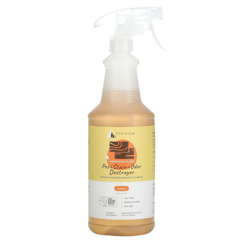 Kin+Kind, Pee + Stain + Odor Destroyer, для твердых пород дерева и пола, цитрус, 354 мл (32 жидк. Унции) #1