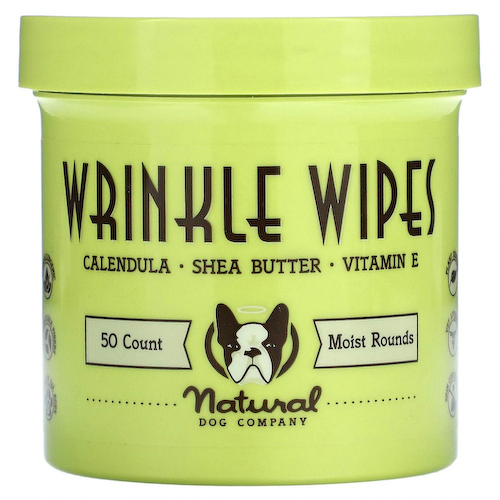 Natural Dog Company, Салфетки от морщин, для собак, 50 шт. #1
