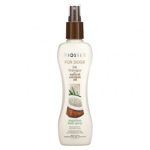 Biosilk, Silk Therapy с натуральным кокосовым маслом, спрей для безводной ванны, для собак, 207 мл (7 жидк. Унций) #1