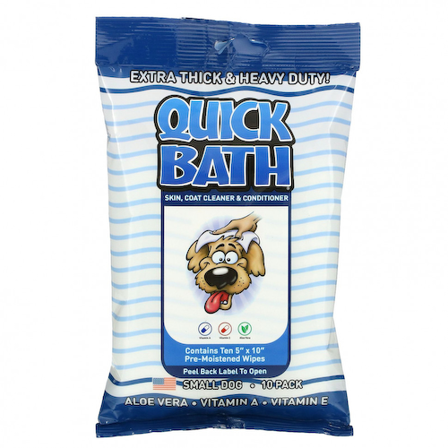 International Veterinary Sciences, Quick Bath, Кожа, Средство для чистки и кондиционирования шерсти, Маленькая собака, 10 шт. #1
