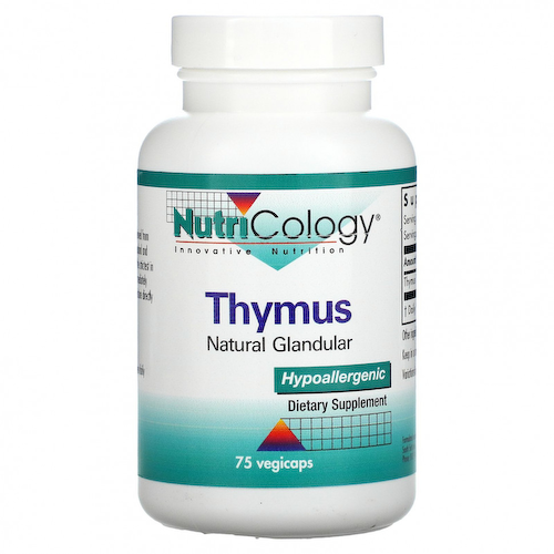 Nutricology, тимус, 75 вегетарианских капсул #1