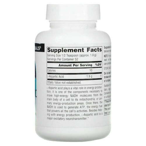 Source Naturals, порошок L-аспарагиновой кислоты, 100 г (3,53 унции) #1