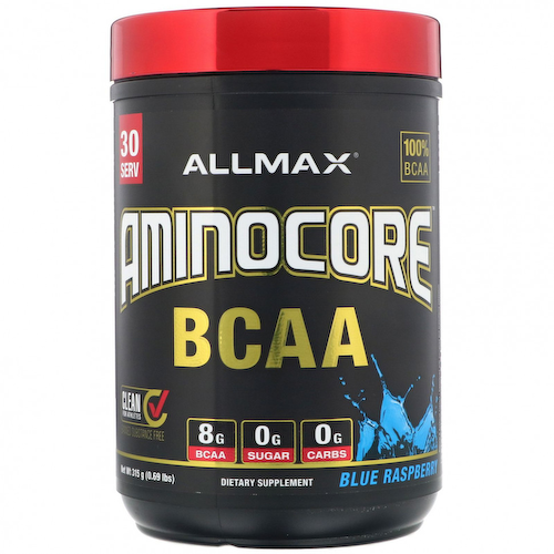 ALLMAX Nutrition, аминокислоты с разветвленной цепью AMINOCORE, голубая малина, 315 г (0,69 фунта) #1