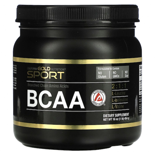 California Gold Nutrition, BCAA, AjiPure, аминокислоты с разветвленной цепью в порошке, 454 г (16 унций) #1