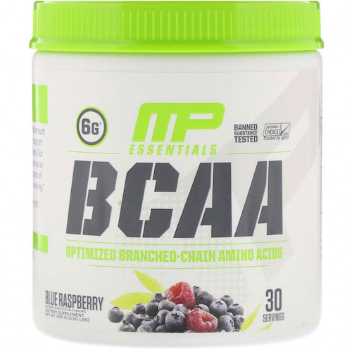 MusclePharm, Essentials, аминокислоты с разветвленной цепью, голубая малина, 225 г (0,5 фунта) #1