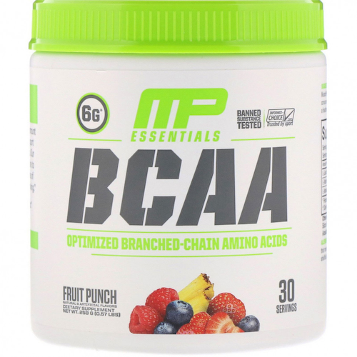 MusclePharm, Серия Essentials, аминокислоты с разветвленной цепью (BCAA), фруктовый пунш, 258 г (0,57 фунта) #1