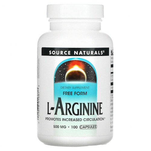 Source Naturals, L-аргинин, в свободной форме, 500 мг, 100 капсул #1