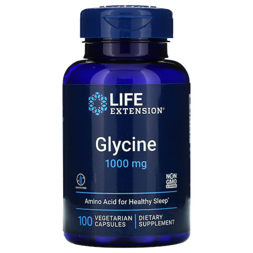 Life Extension, глицин, 1000 мг, 100 вегетарианских капсул #1