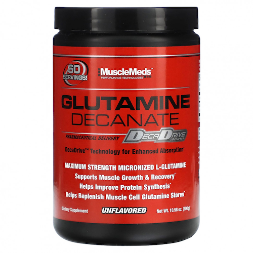 MuscleMeds, Деканат глутамина, без добавок, 300 г (10,58 унции) #1