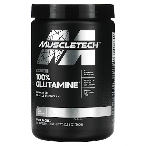 Muscletech, Essential Series, Platinum 100%, глютамин, без добавок, 5 г, 300 г (10,58 унции) #1