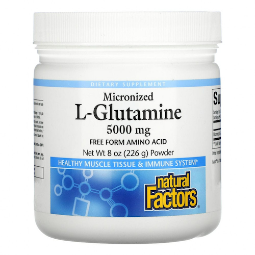 Natural Factors, Микронизированный L-глютамин, 5000 мг, 226 г (8 унций) #1
