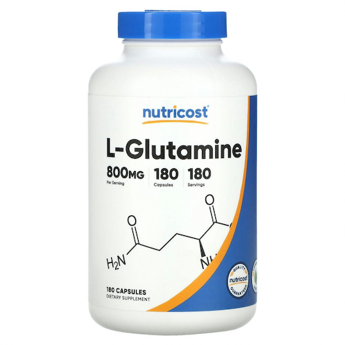 Nutricost, L-глютамин, 800 мг, 180 капсул #1
