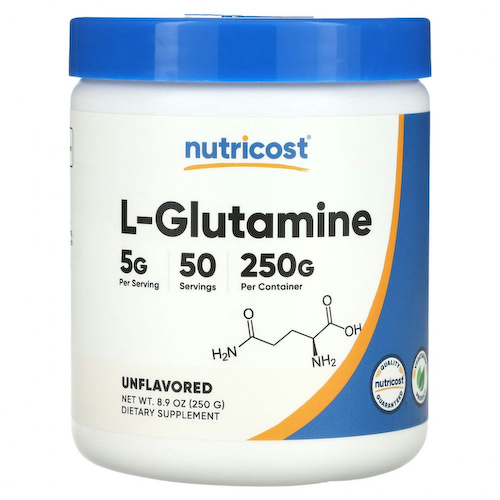 Nutricost, L-глютамин, без добавок, 5 г, 250 г (8,9 унции) #1