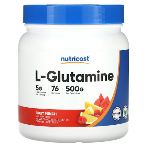 Nutricost, L-глютамин, фруктовый пунш, 500 г (1,1 фунта) #1