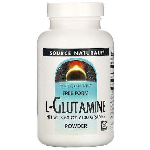 Source Naturals, L-глютамин, порошок в свободной форме 3.53 унции (100 г) #1