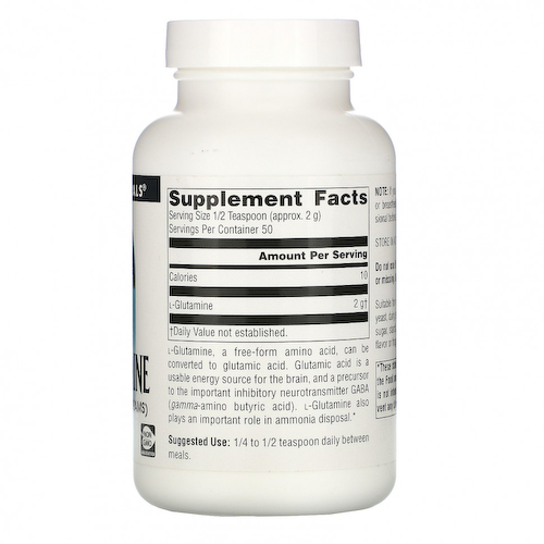 Source Naturals, L-глютамин, порошок в свободной форме 3.53 унции (100 г) #1