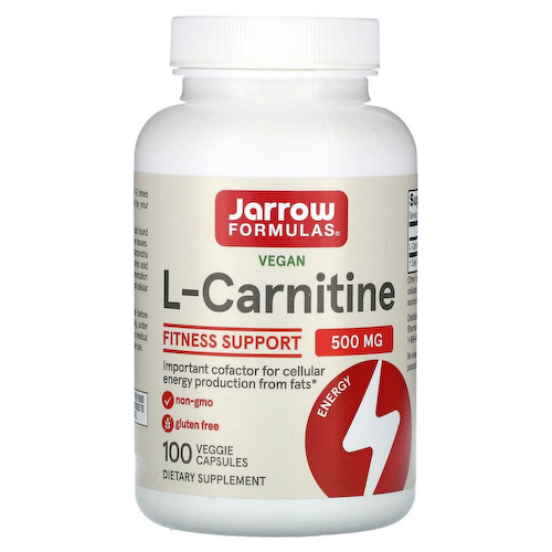 Jarrow Formulas, L-карнитин 500, 500 мг, 100 вегетарианских капсул #1