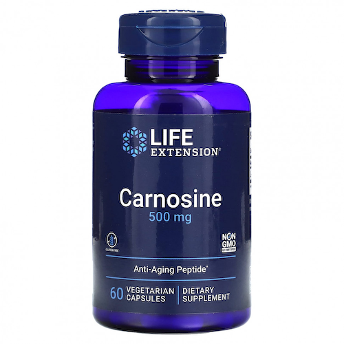 Life Extension, Карнозин, 500 мг, 60 вегетарианских капсул #1
