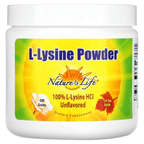 Nature's Life, L-Lysine в порошке, без вкусовых добавок, 200 г #1