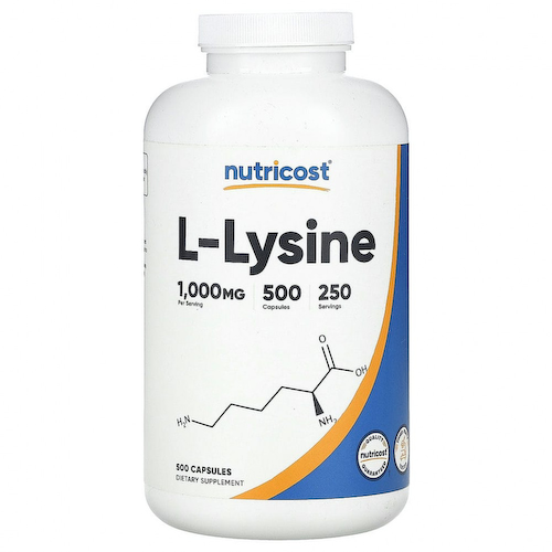 Nutricost, L-лизин, 500 мг, 500 капсул #1