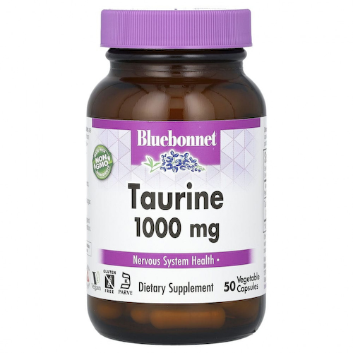 Bluebonnet Nutrition, таурин, 1000 мг, 50 вегетарианских капсул #1