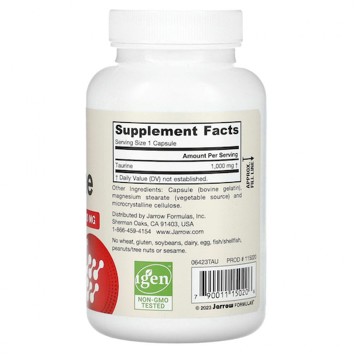Jarrow Formulas, таурин, 1000 мг, 100 капсул #1